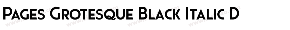 Pages Grotesque Black Italic Demo字体转换